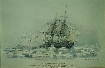 Incidents on a Trading Journey: HMS Terror Making Fast to an Iceberg in Hudsons Strait, August 18th 1836 by Lieutenant Smyth